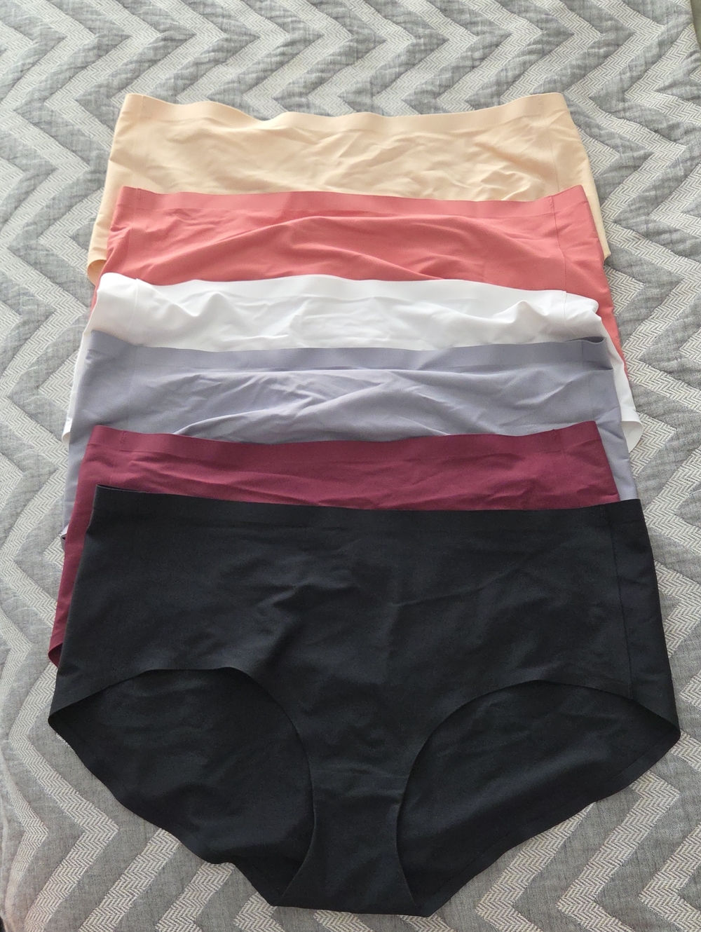Six Pack Full Coverage No Show Seamless Hipster Underwear